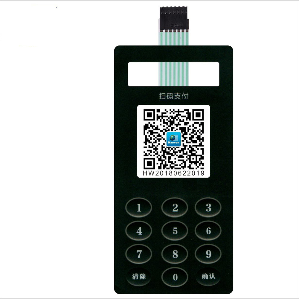 PET membrane switch panel with LCD window for mobile phone