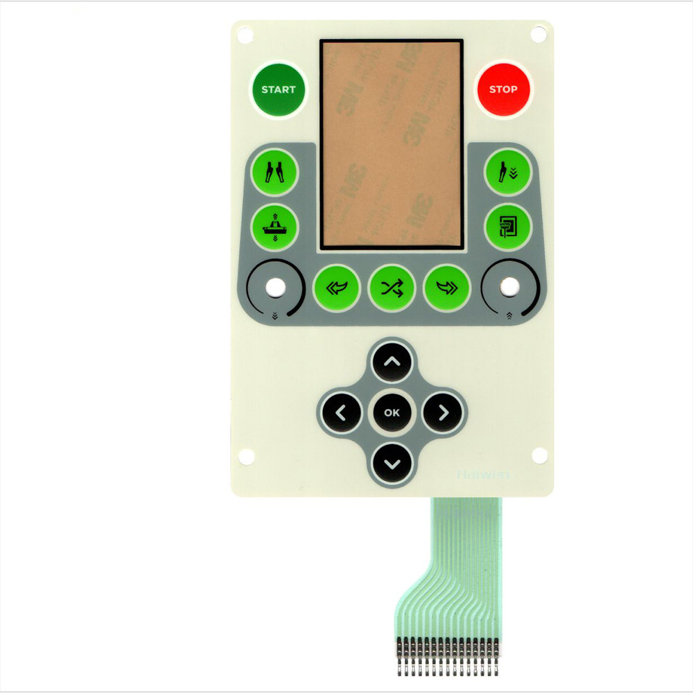 PET membrane switch panel with LCD window for mobile phone