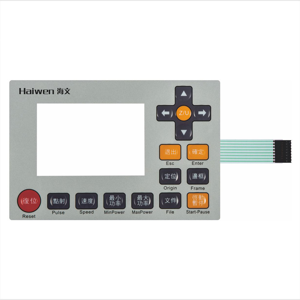 PET membrane switch panel with LCD window for mobile phone