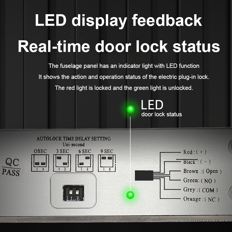 Electronic deadbolt lock low temperature plus unlocking delay magnetic electric falling DC12V