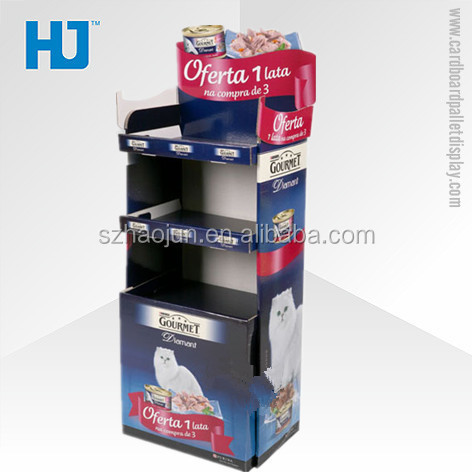 Luxury cardboard display riser cardboard floor display, advertisement carton counter for illy coffee