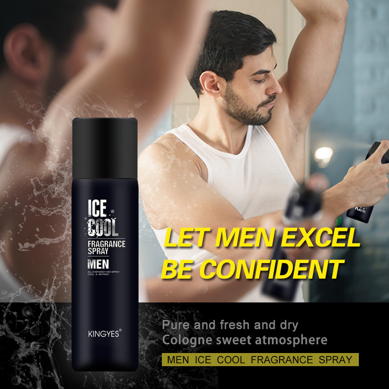 Hot summer cool antiperspirant body spray 150ml men's portable deodorant spray