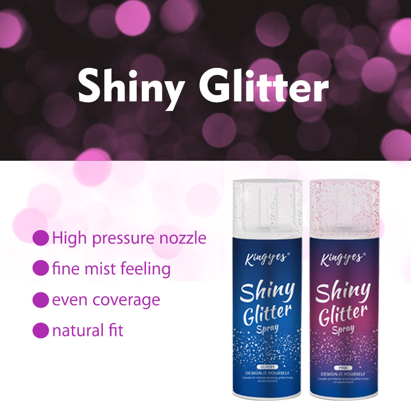 Popular Party 120ml Organic Body Glitter Spray Hair Body Delicate Highlighting Film Spray