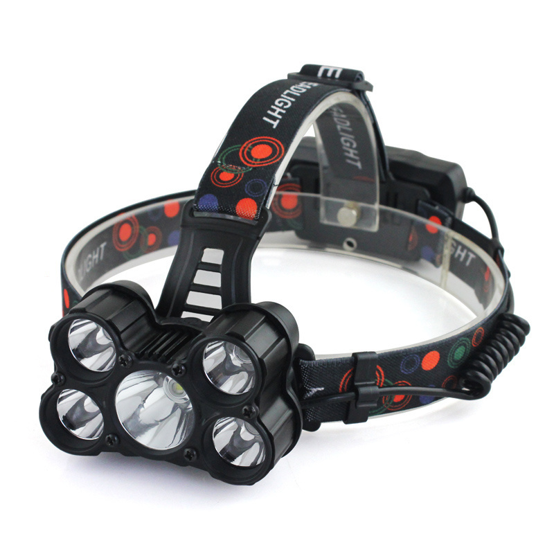 Best Led Head Lamp 90 Degree Pivotable Head Strong LED Headlamp Waterproof Rechargeable 8 LED Headlamp Flashlight 1800lumen Blue