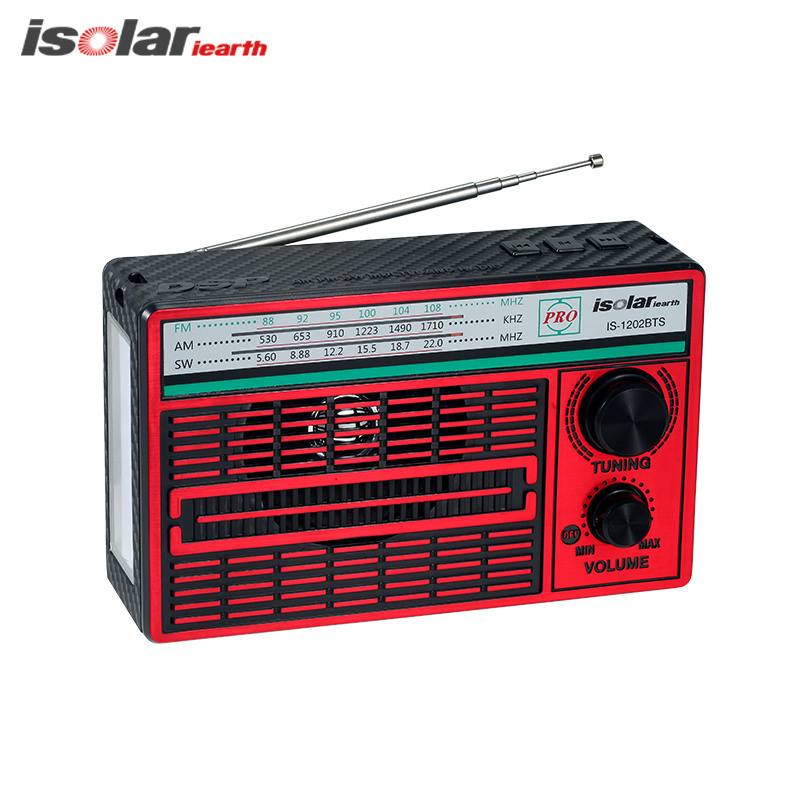 Powerful Led Light Fm/Am/Sw1-2 4 Band Radio Solar Charge Panel Light Radio With Solar Energy