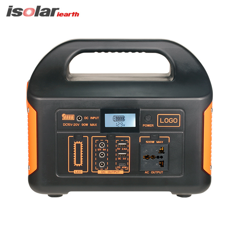 Portable Solar Generator Panel Sets Power Station For Emergency Household