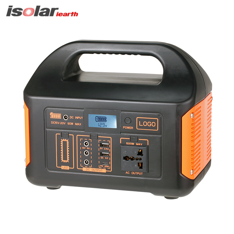 Portable Solar Generator Panel Sets Power Station For Emergency Household