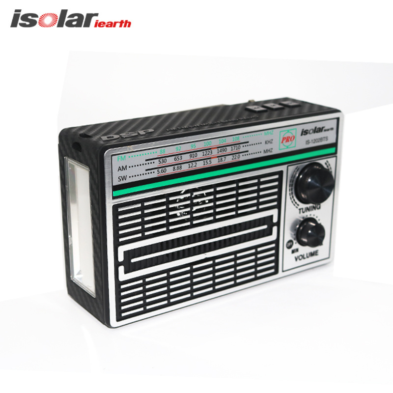 Powerful Led Light Fm/Am/Sw1-2 4 Band Radio Solar Charge Panel Light Radio With Solar Energy