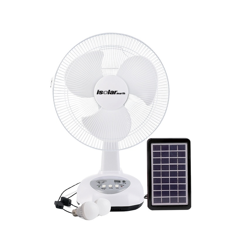 Table Fans Rechargeable Power Solar Panel Energy Solar Electric Fan Lanterns Camping Led Light Solar Fan