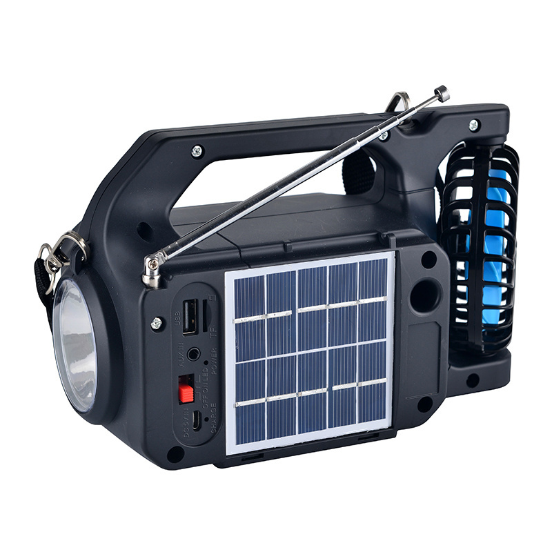 portable house small solar energy systems for home outdoor camping solar light kit with fan fm radio bt speaker