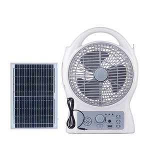 Camping Portable Mini Usb Electric 12v Dc Rechargeable Solar Fan With Solar Panel