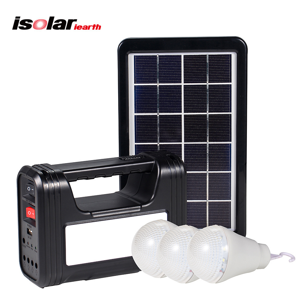 IS-8017 China Off grid 3W DC small  LED tube light Flashlight solar energy kits solar lighting system