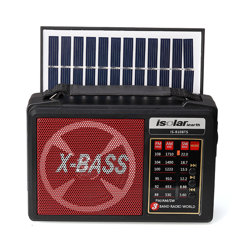 New Good Price Speaker Led Light Solar Panel Retro Emergency Solar Rechargeable Radio