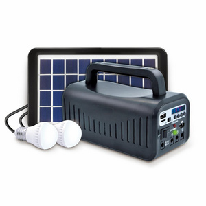 Dc Energy Power Mini Speaker Home Panel Led Light Portable Radio Solar Emergency Portable Camping Panel Kit