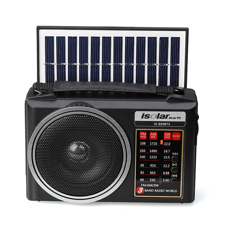 New Good Price Speaker Led Light Solar Panel Retro Emergency Solar Rechargeable Radio