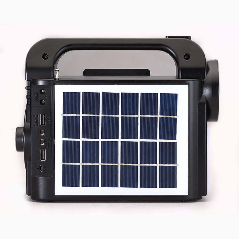 New OEM antenas de dab hand held BT solar panel fm in radio old model portable radio frequency mini with 4 LED bulbs