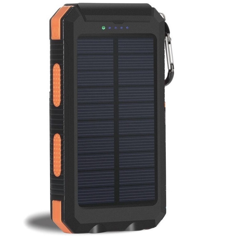 High-tech latest outdoor emergency products waterproof charging treasure solar panel charging 20000mah power battery