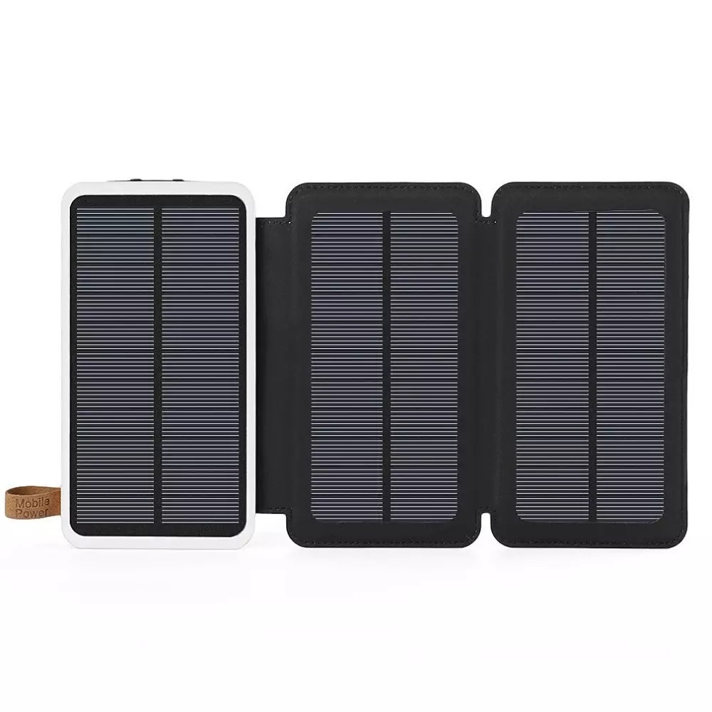 20000mAh Power Charger High Capacity 30000Mah Solar Mobile PowerBanks with Dual USB and Solar panel for outhouse Charging