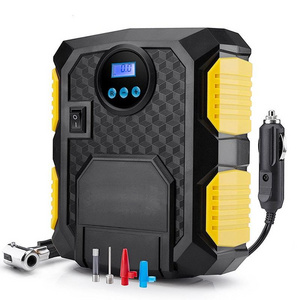 Newest Wired digital auto stop 12V DC mini portable car air pump compressor inflators bike motorcycle car tire inflator