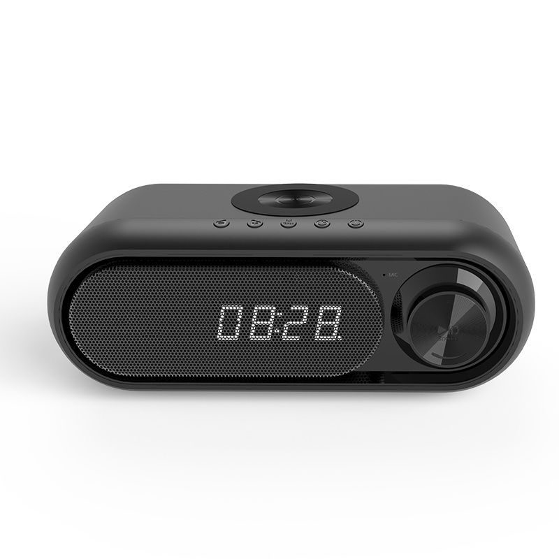 2024 Clock Bluetooth Wireless Charger Qi Fast Wireless PowerBank With Thermometer/ FM/Clock Phone Charger CE FCC ROHS