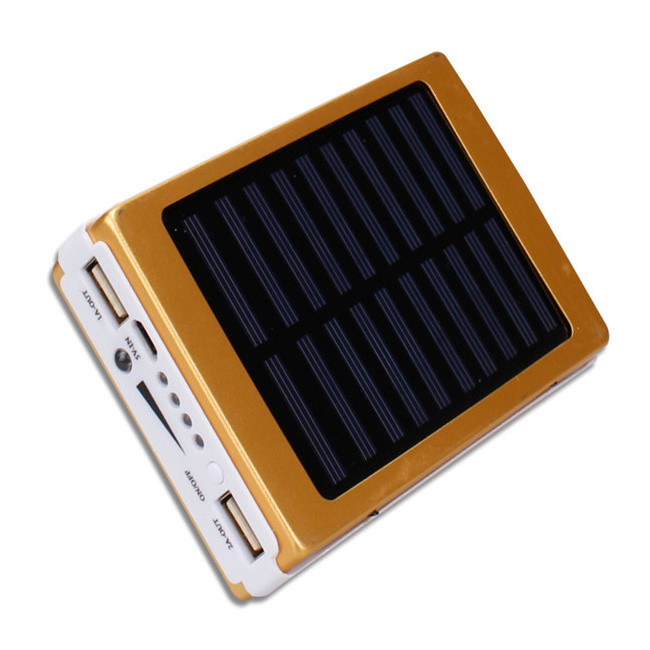 High Capacity  Solar Power Bank Customized Mobile Phone Charger With 20 LED Flashlight Power Bank