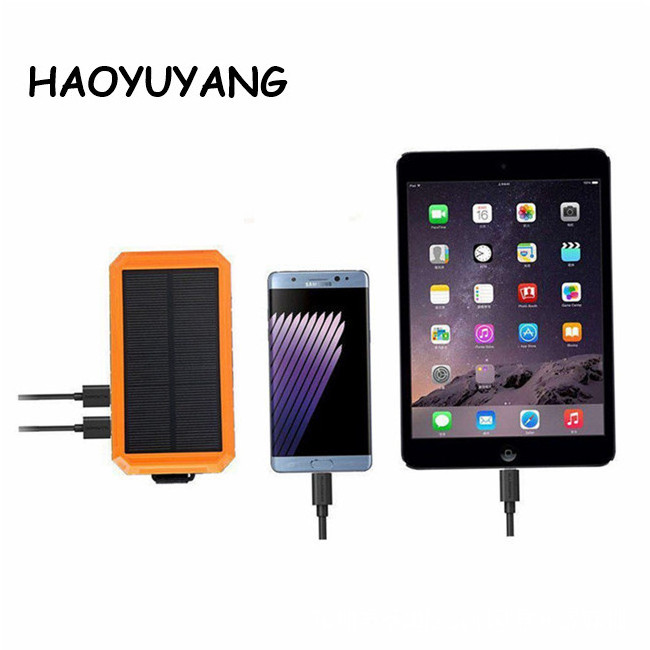 2024 External Battery Bank Solar Charger Power Bank 20000mAh With Led Torch Cigarette Lighter Solar Charger Outdoor Camping