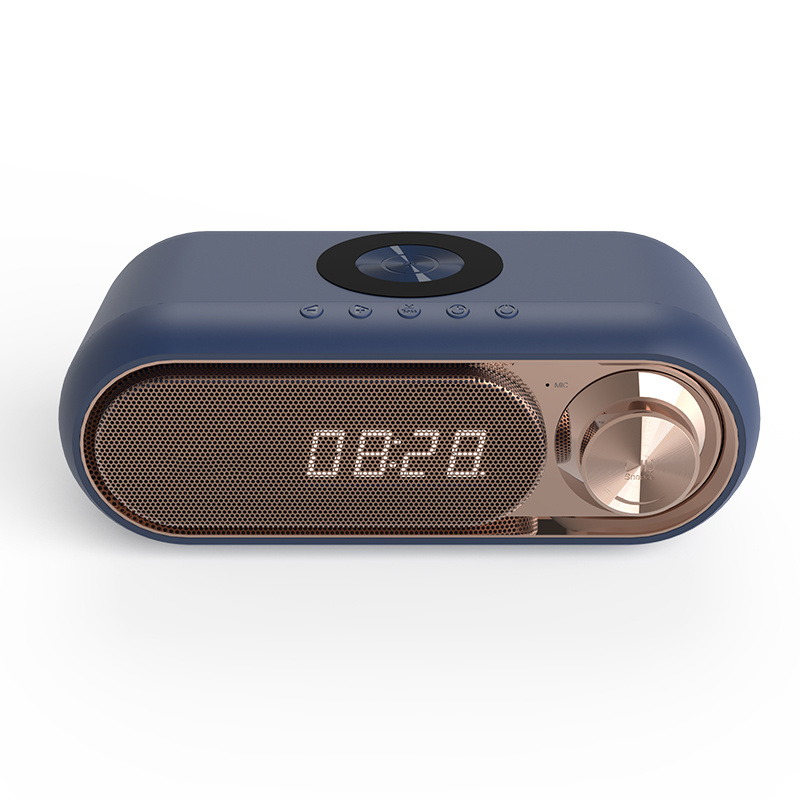 2024 Clock Bluetooth Wireless Charger Qi Fast Wireless PowerBank With Thermometer/ FM/Clock Phone Charger CE FCC ROHS