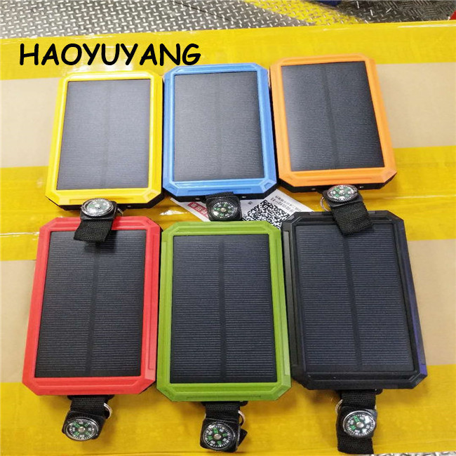 2024 External Battery Bank Solar Charger Power Bank 20000mAh With Led Torch Cigarette Lighter Solar Charger Outdoor Camping