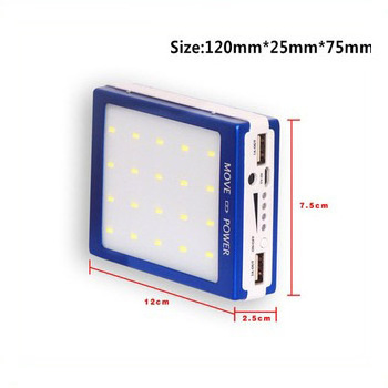 High Capacity  Solar Power Bank Customized Mobile Phone Charger With 20 LED Flashlight Power Bank