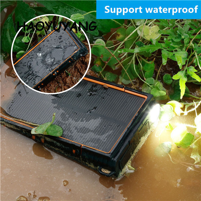 20000mah  Solar Power Bank With 2 USB Port 1 Flashlight For Portable Power Bank