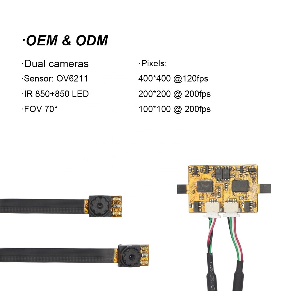 OEM Mini Dual Cameras Module USB Interface HD CMOS Cam 0.3MP 70 degrees OV6211 OmniVision Spi Camera Module 400*400