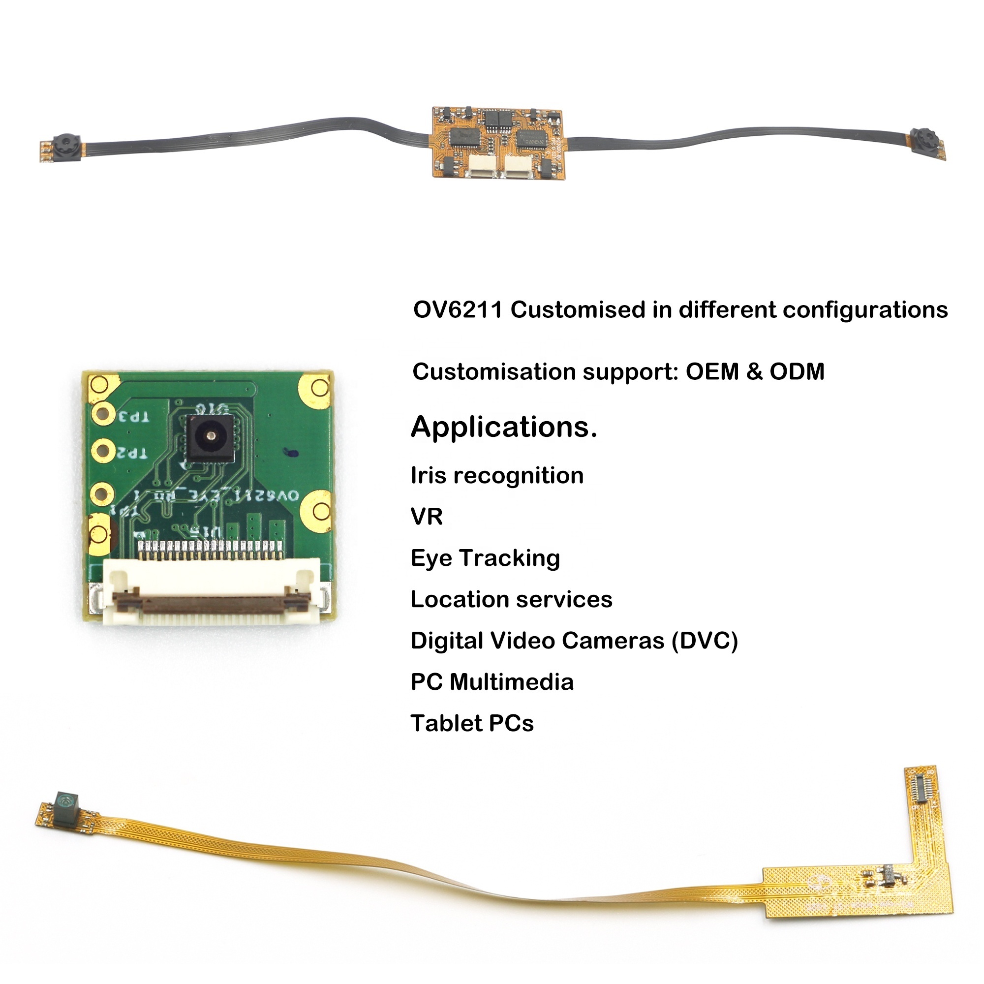 HZ OEM Low-Power OV6211 OmniVision HD CMOS Sensor 90degrees Wide angle Lens mini mipi Interface camera module 400*400