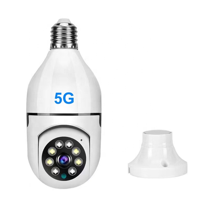 Low cost 5MP HD E27 5GHz V380pro WiFi 1080P Night Vision Wireless 360 Degree Cctv Security Light 360 Panoramic Bulb Camera