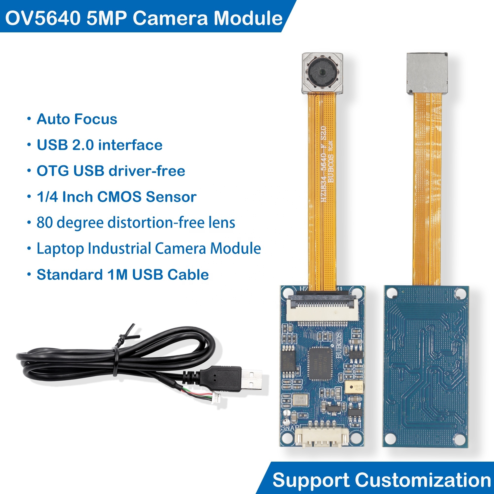 New Arrivals OV5640 5MP Raspberry Pi USB UVC Camera Sensor Module Autofocus PC multimedia Wide Angle Camera Modules