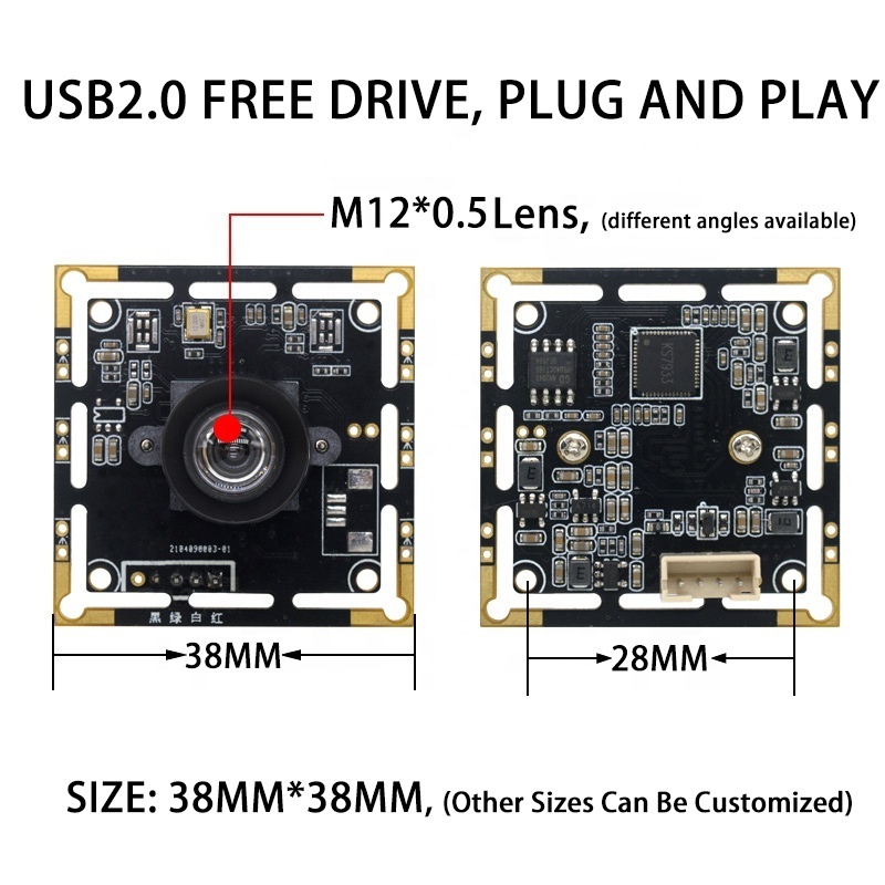 OEM 16MP 4K HD Fisheye Lens Industrial Camera Module UVC IMX298 Cmos Fixed Focus USB Camera Module For OCR Scanning