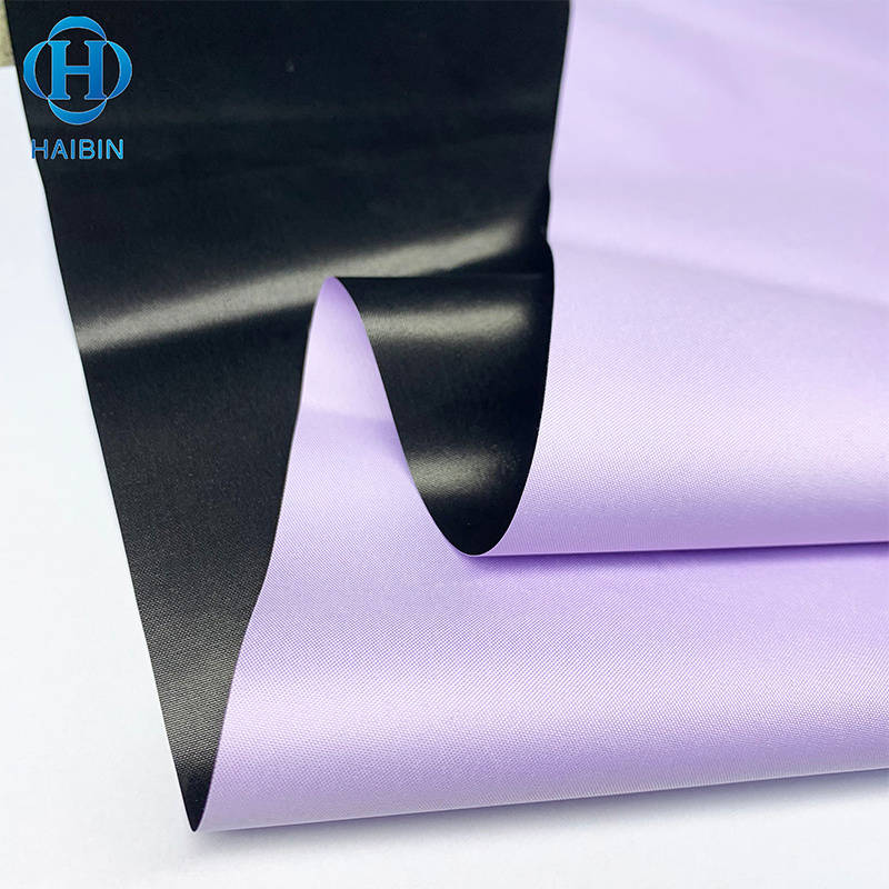 100% Polyester Waterproof Umbrella Pongee Fabric Black Pu Coating UV Resistance Fabric