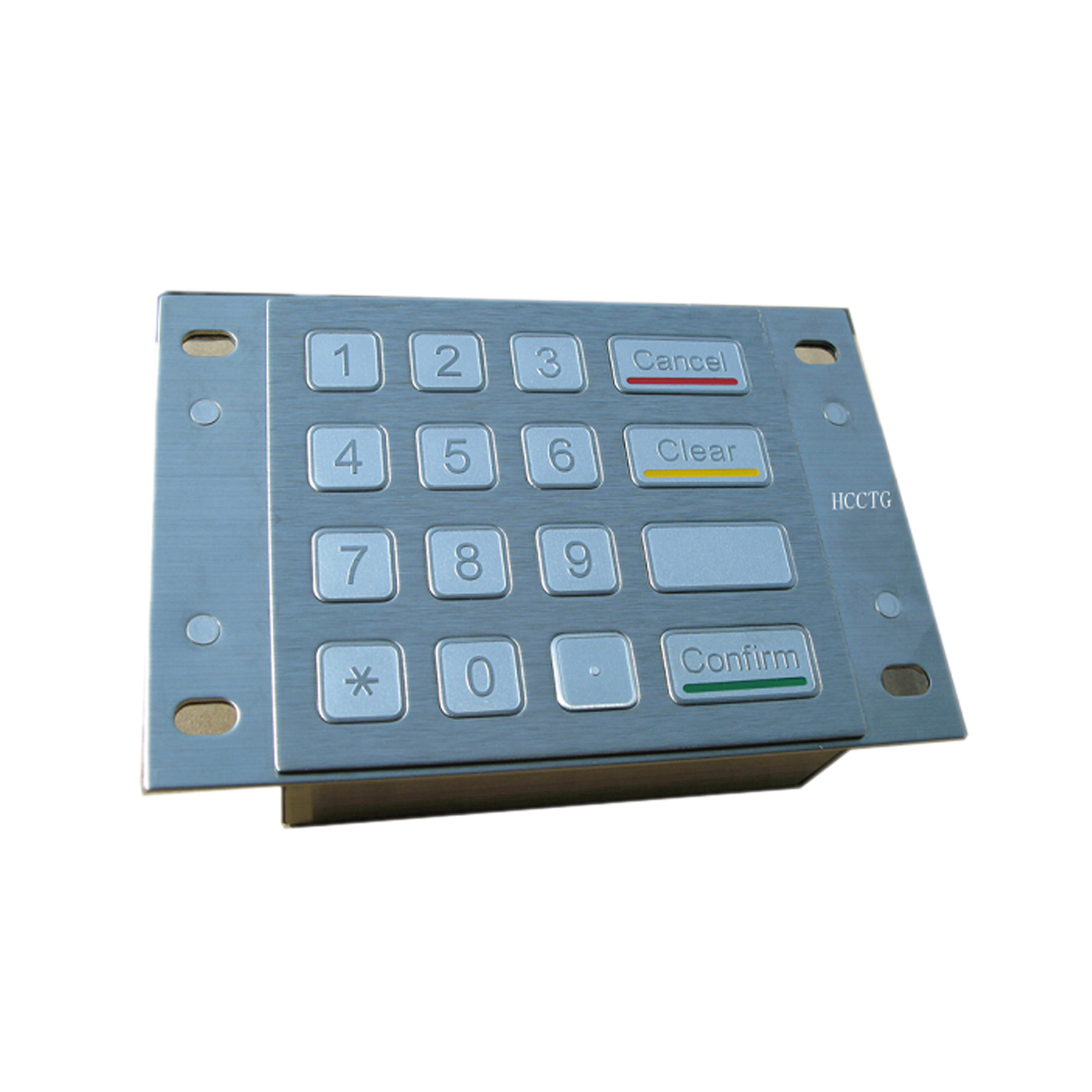 Waterproof POS Keypad / Atm Machine Parts / Kiosk Metal Keyboard ATM Pinpad HCC-3501