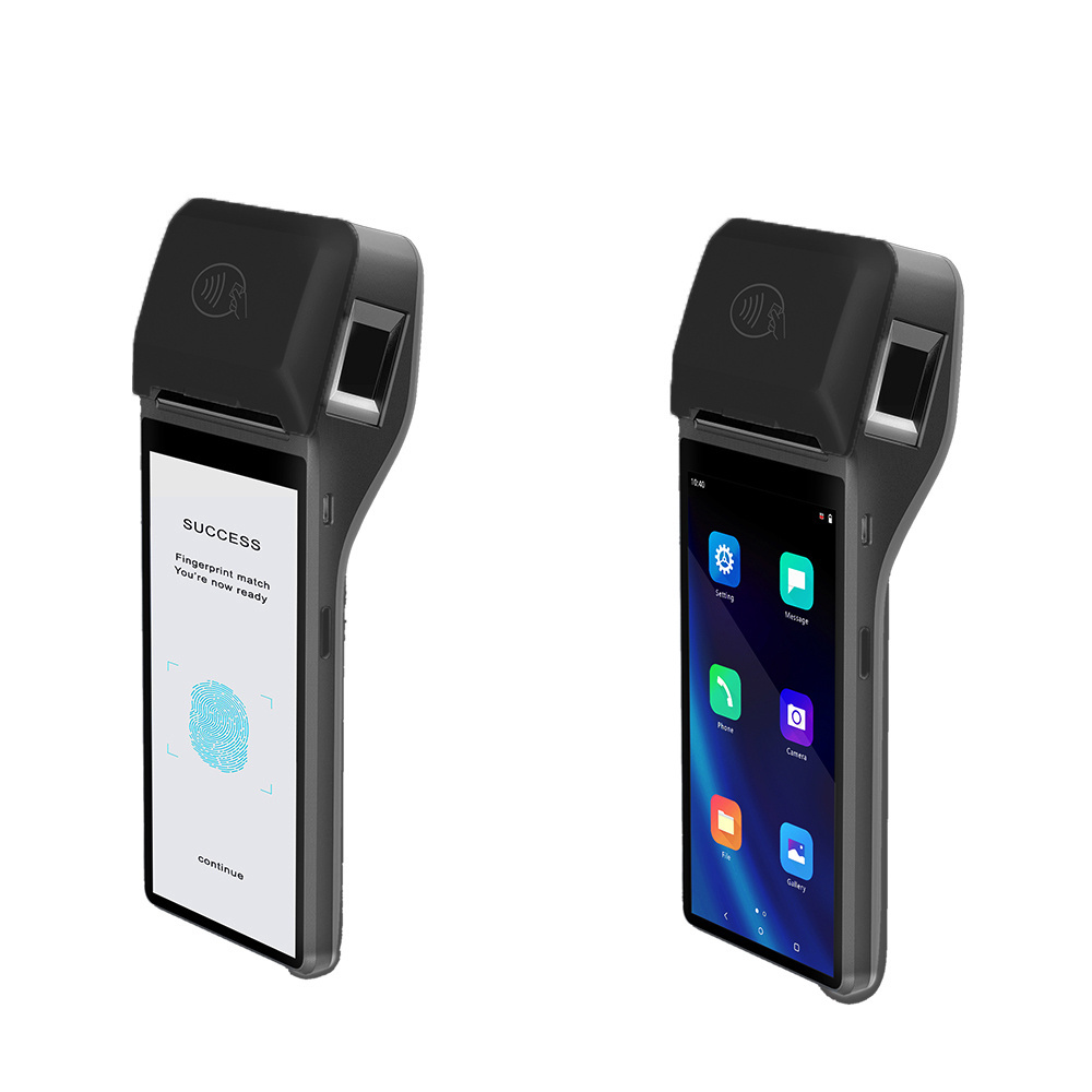 Android Biometric Fingerprint Reader Touch Screen POS Terminal With Label Receipt Printer Z300