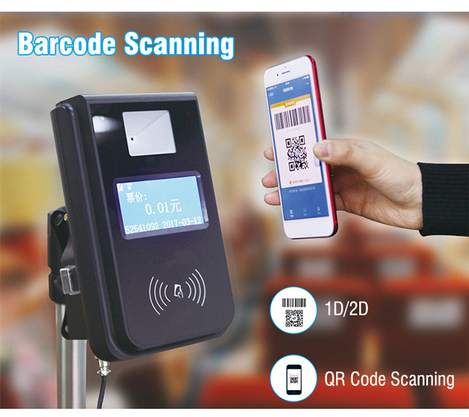 Public transportation payment system bus ticketing POS machine bus validator with qr code bus payment terminal P18-L2C