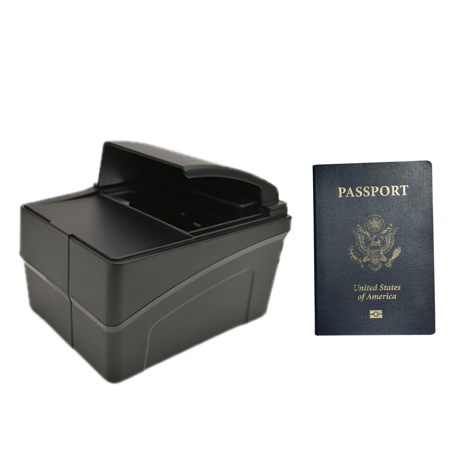 RFID Reading MRZ OCR Passport Scanner with Declining Platform PPR100A