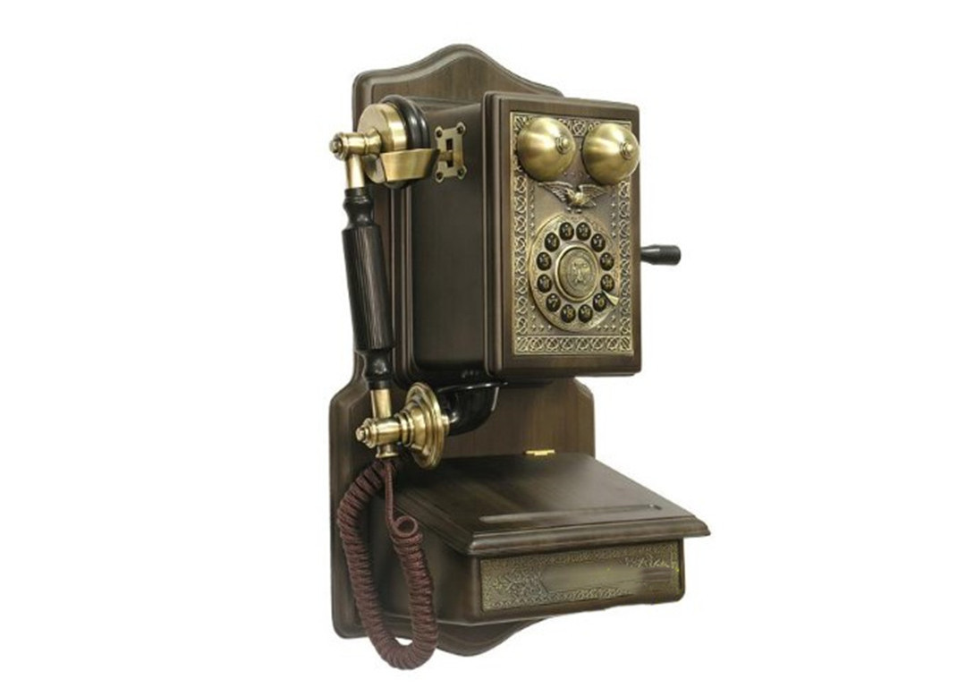 Decorative Phone 1907 TN antique style wooden Telephone Old Fashioned Landline Phone