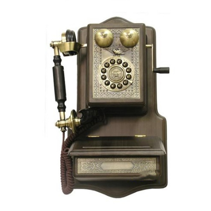 Decorative Phone 1907 TN antique style wooden Telephone Old Fashioned Landline Phone