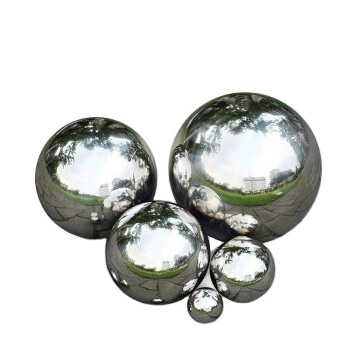 Alkali - and corrosion-resistant decoration hollow stainless steel hemispheres with heat - coated mirror surface