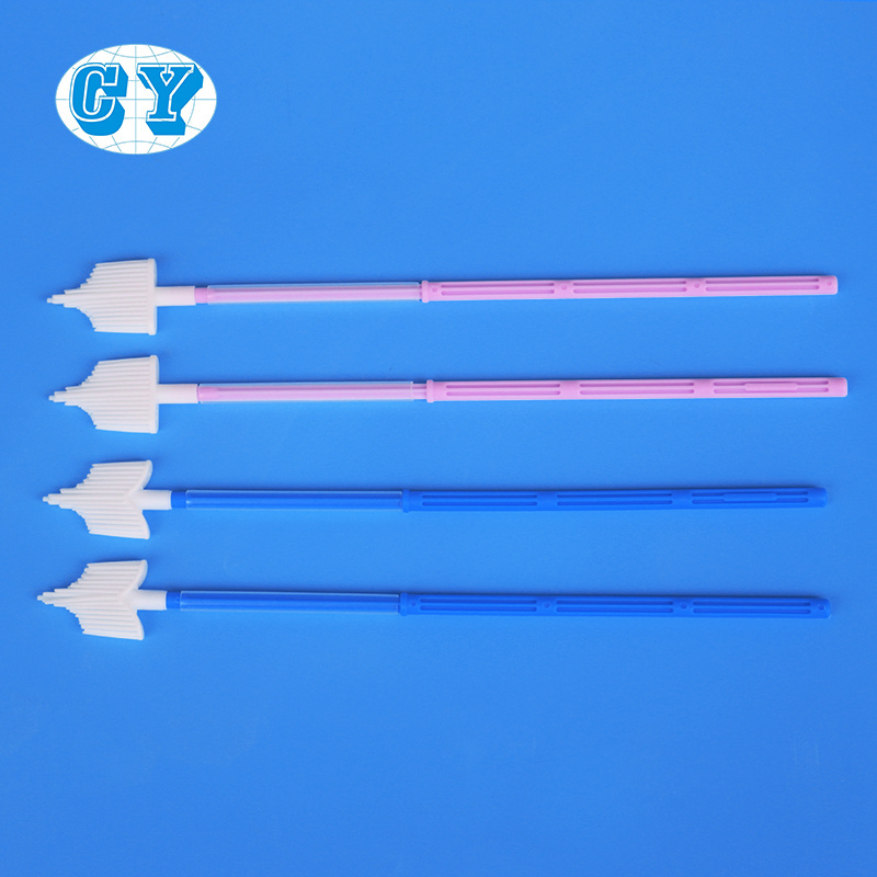 Disposable medical sterile plastic handle pap smear test HPV test gynecology kit cervical brush