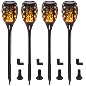 wireless fire shape decoration sola  light ip65 energy saving solar flame garden spike  lights for outdoor garden