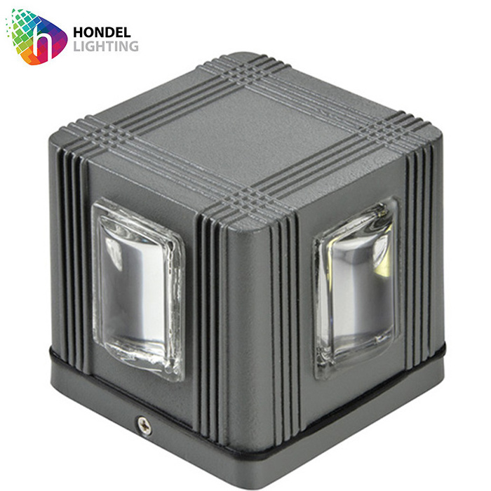 Outdoor RGB/3000K Led Wall Light 12W 4 Way Lighting Lighting and Circuitry Design Garden Aluminum 3-YEAR Tempered Glass 50000 80