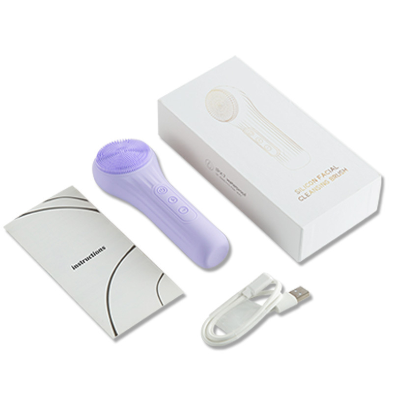 2 in 1 Wholesale silicone sonic vibration facial cleaning brushes massage beauty products electric cleaning brush tool