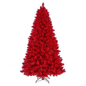 6ft 7ft xmas decorations giant green artificial led red christmas tree