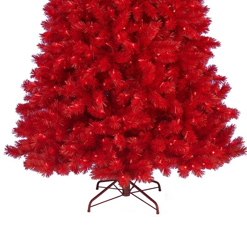 6ft 7ft xmas decorations giant green artificial led red christmas tree