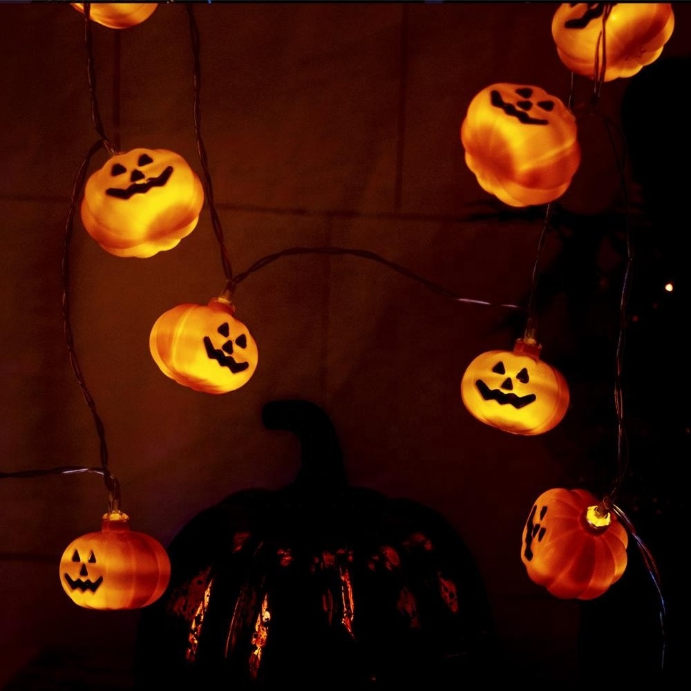 Battery Operated Halloween Decoration Pumpkin String Light Fairy Pumpkin Led Light